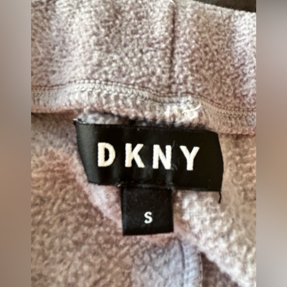 DKNY Gray Fleece Joggers with Drawstring Waist - Picture 3 of 8